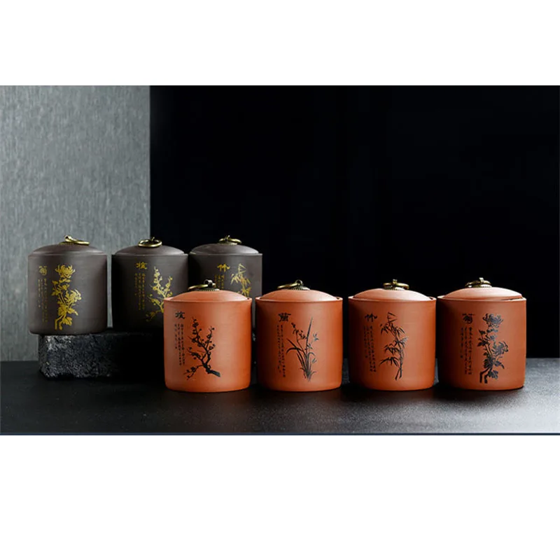Китайская фарфоровая мини-банка для чая ретро баночка хранения специй баночки