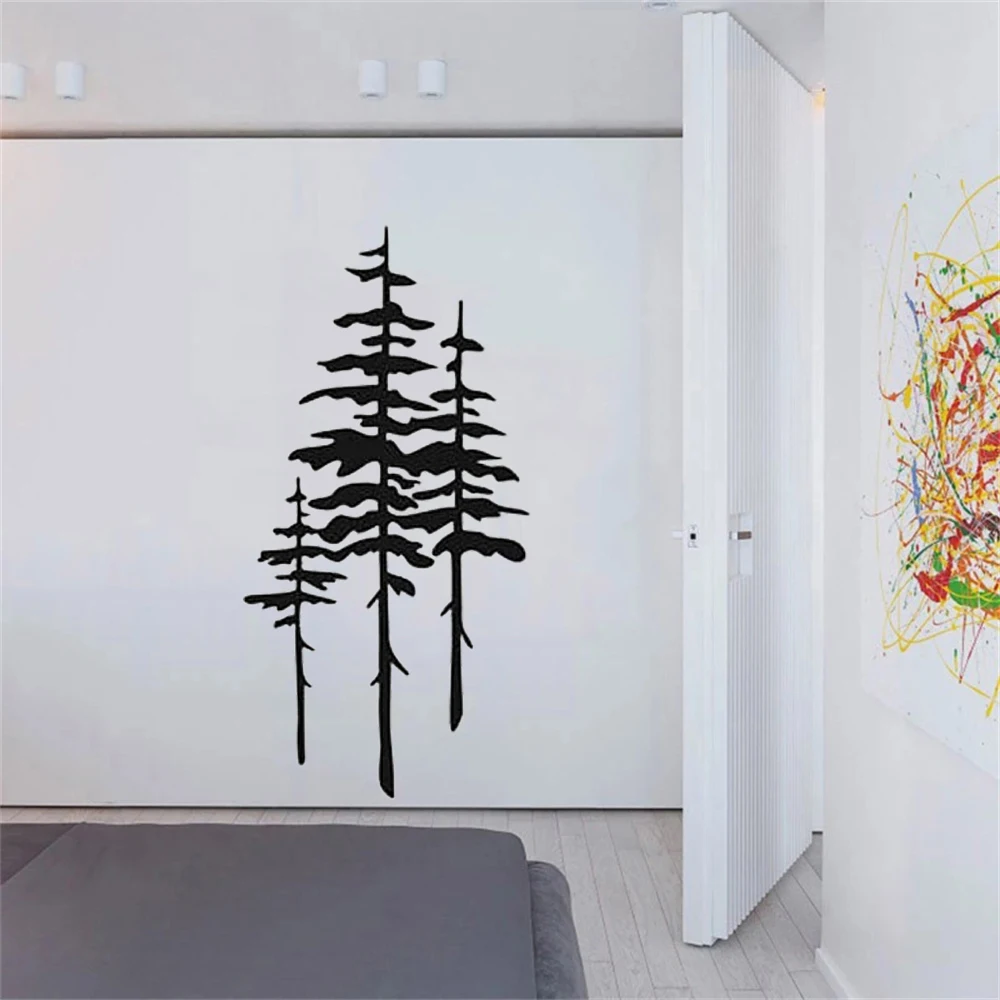 

Large Size Pine Tree Wall Sticker Home Decor For Living Room Vinyl Tree Wall Decals Bedroom Removable Self Adhesive Murals