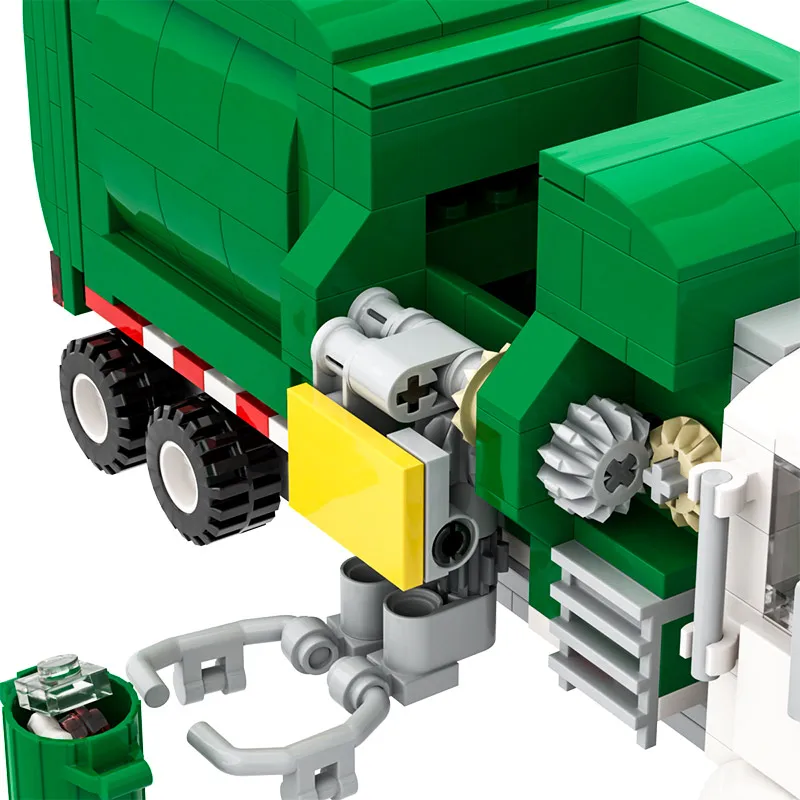 

MOC City Creative Garbage Truck Car Building Blocks DIY Street View Sanitation Cleaning Vehicle Model Bricks Kids Toys Xmas Gift