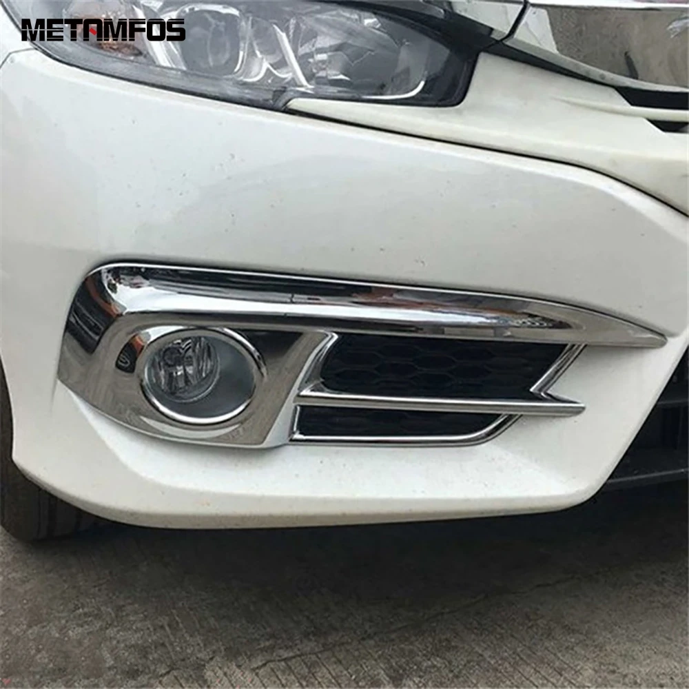 Передняя противотуманная фара для Honda Civic Sedan 2016 2017 2018 хром крышка противотуманной