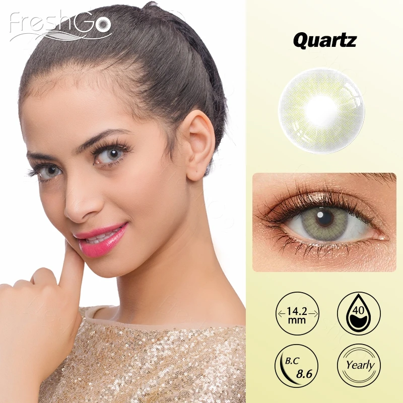 

FreshGo Colored Contacts Lenses For Vision Diopter Lens Correction With Degree Eyes Prescription Lenses With Diopters