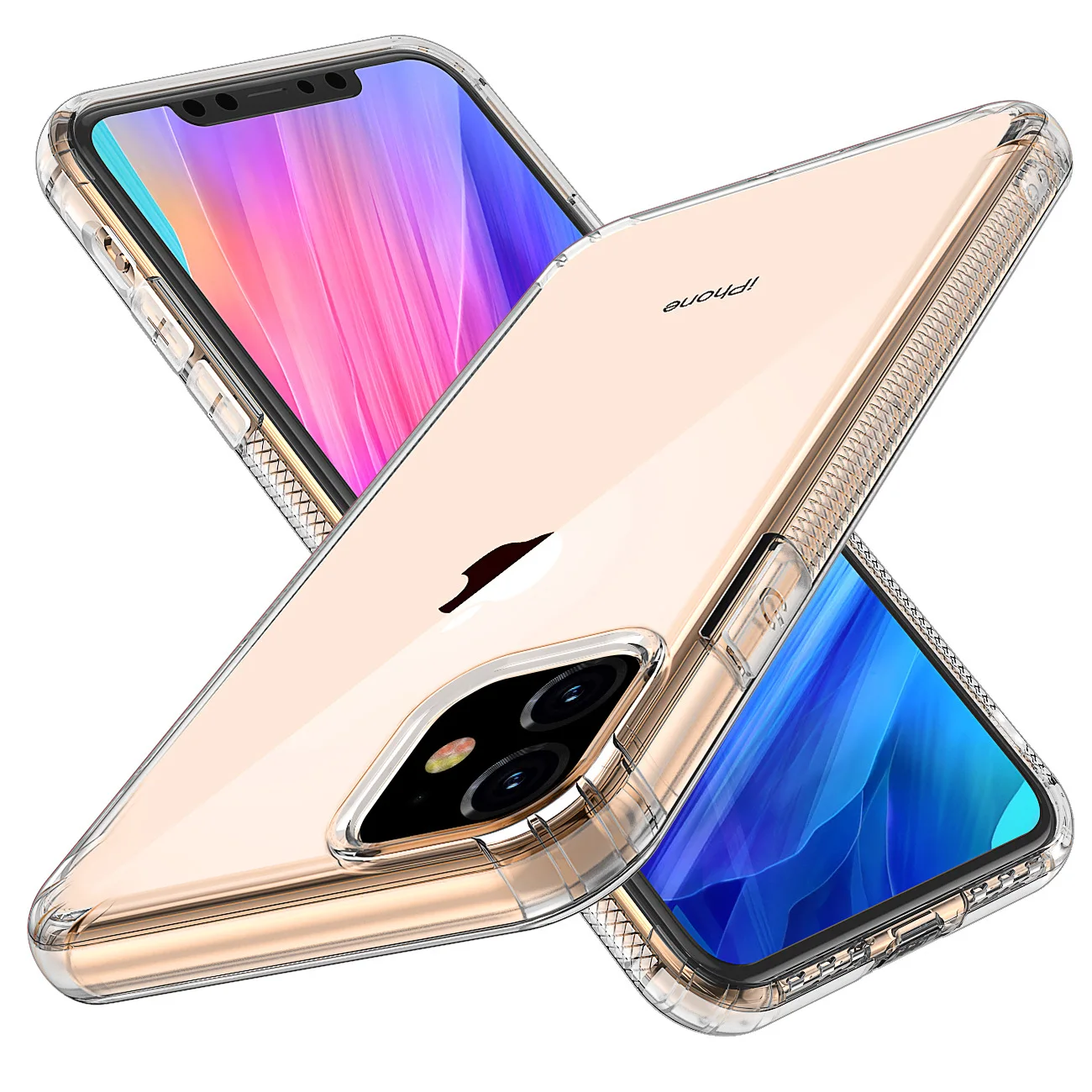 Чехол для iPhone 11 Pro Max/12 mini Max прозрачный чехол из ТПУ дизайн преобразования звука