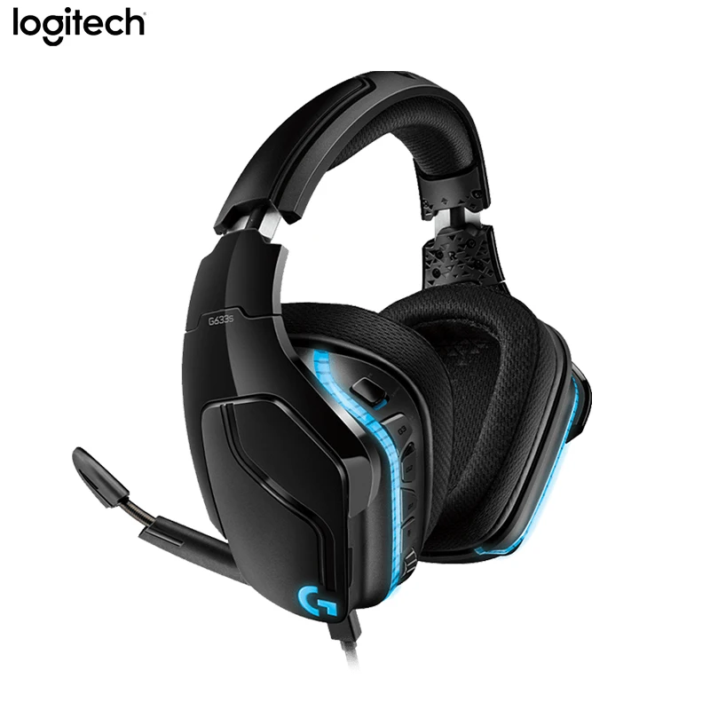 Оригинальные Игровые наушники Logitech G633s игровая гарнитура 16 8 миллионов LIGHTSYNC RGB 7 1 с объемным звуком для