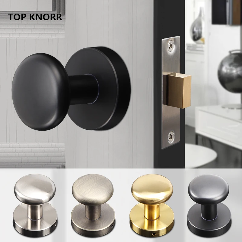 

TOPKNORR Door handle Safety door lock Cylinder door handle Single side room indoor invisible door lock universal bathroom lock