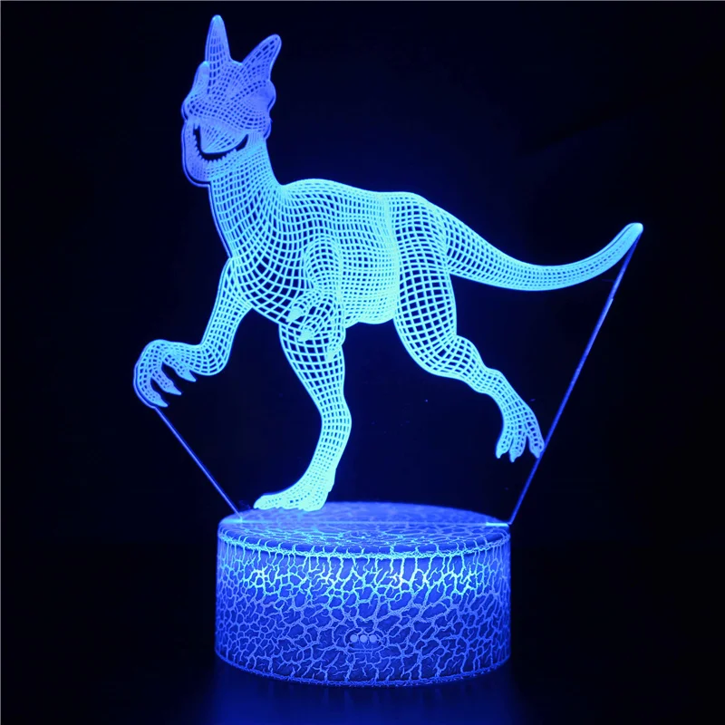 

Dinosaur 3d Lamp Illusion Night Light for Baby Bedroom Bedside Lamp Atmosphere Decorative Lights Gifts for Children's Day