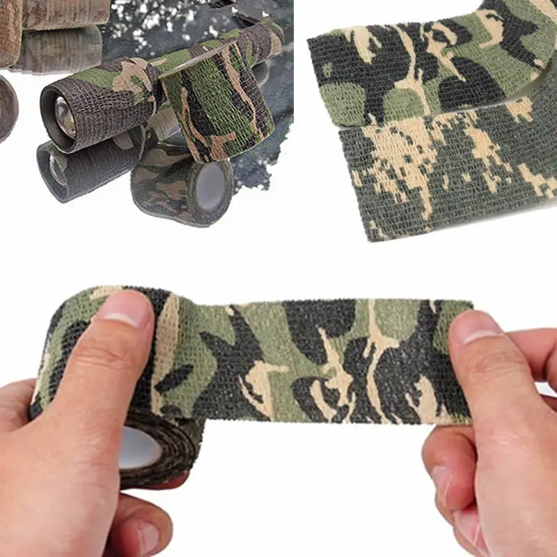 

Outdoor Camo Gun Hunting Waterproof Camping Camouflage Tape Bandage Stealth Duct Tape Wrap Hunting Accessories
