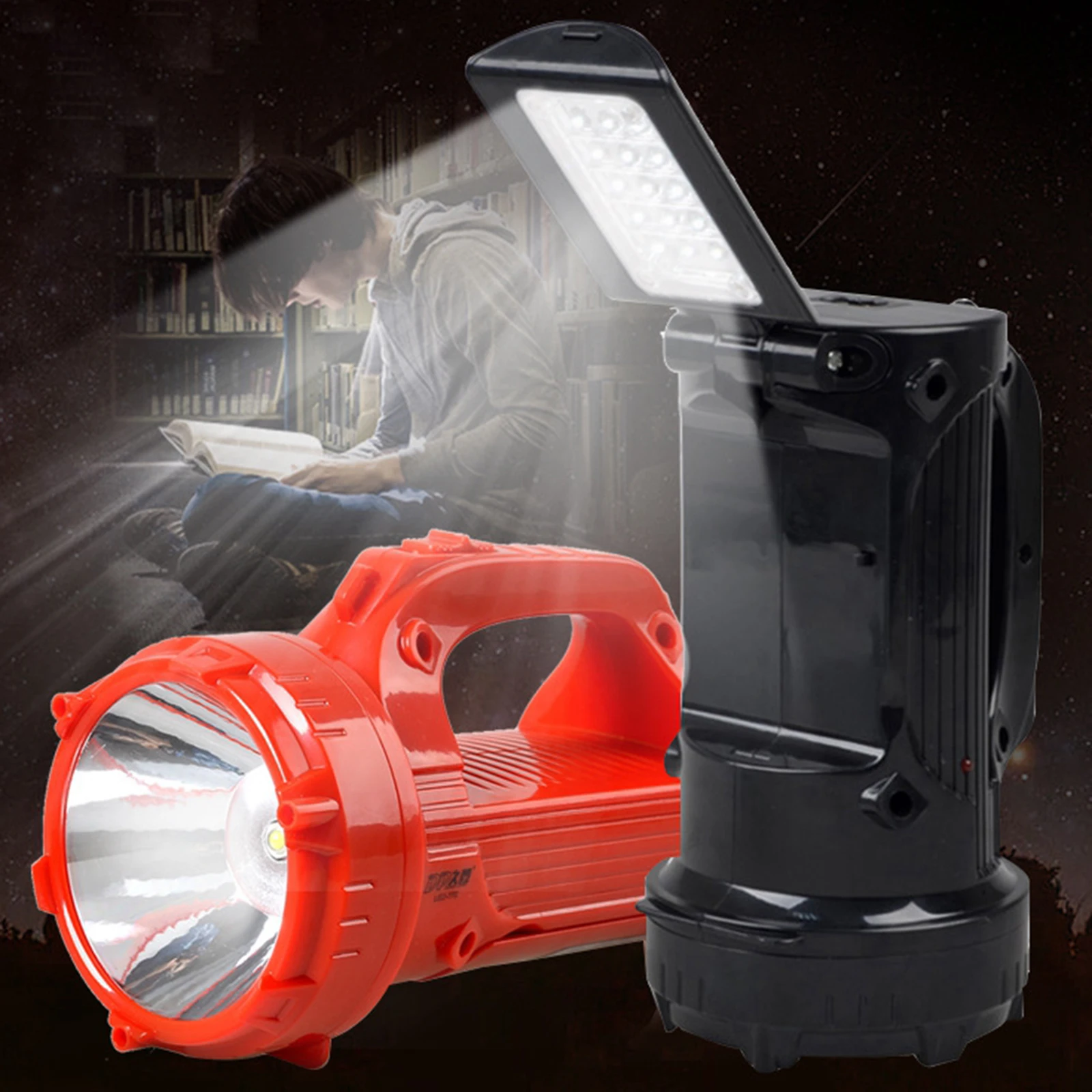 

LED Rechargeable Spotlight Torch Camping Home Emergency Flashlight