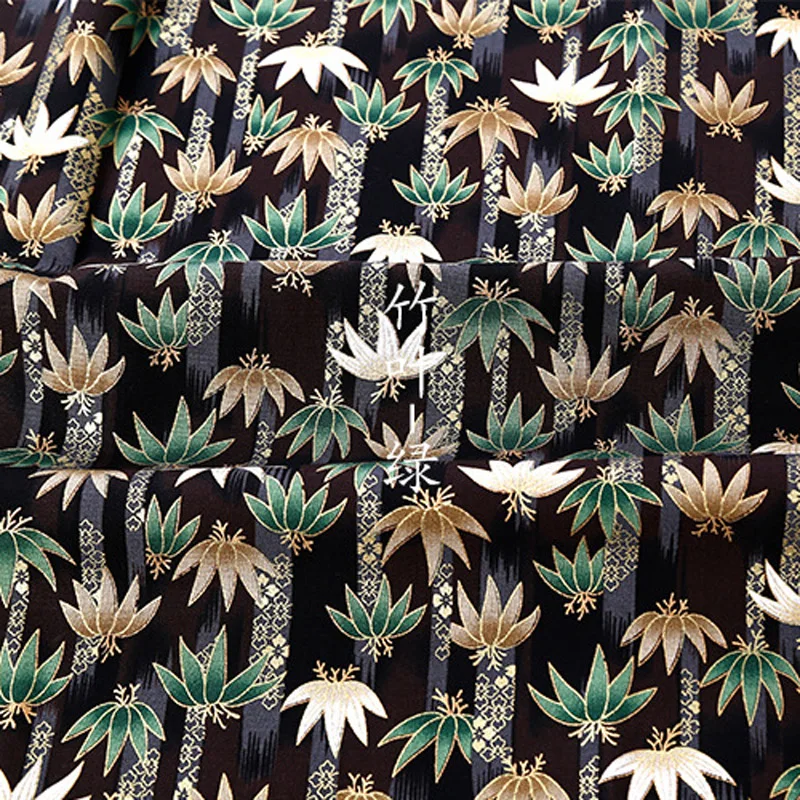 

Bronzing Cotton Japanese Wind Printed DIY Fabric Qualified For Bag Pillow