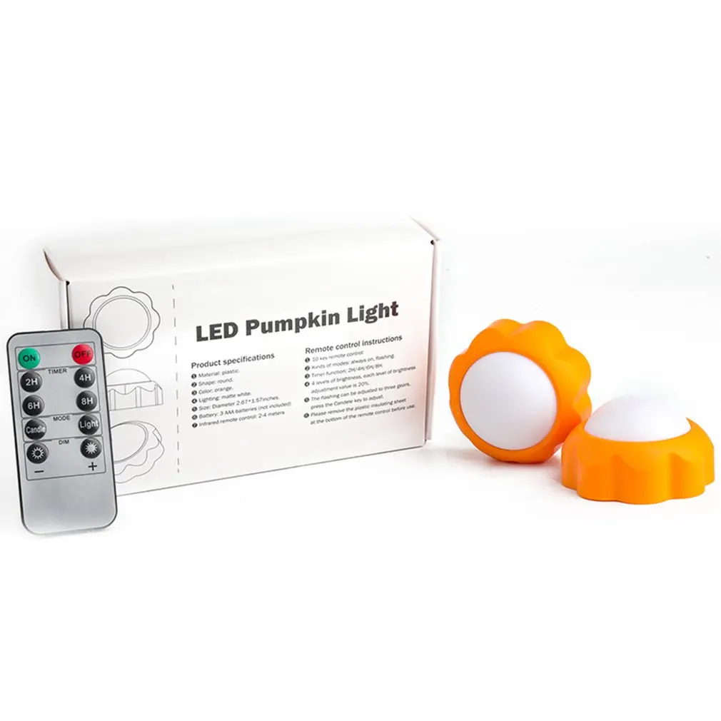 

Ночник в виде тыквы, Многоскоростной пульт дистанционного управления, регулировка времени, ночник в виде тыквы для Хэллоуина, светильник Ни...