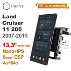 Автомагнитола Ownice, мультимедийный проигрыватель с радио, автомагнитола 1DIN на Android 10, 1920*1080, 13,3 дюйма, для Toyota Land Cruiser 11, 200-2015