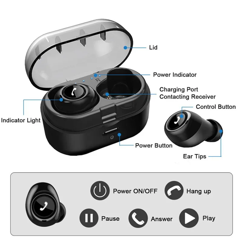 V5.0 TWS беспроводные наушники CP-7 мини стерео Bluetooth 3D автомобиль Бизнес Спорт