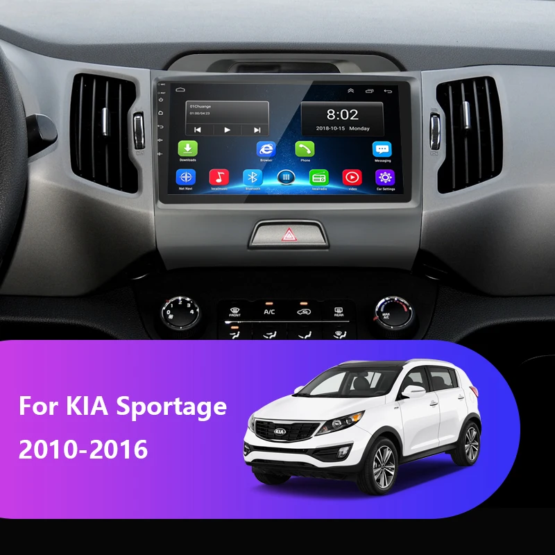 Автомобильный радиоприемник Jansite Android для KIA Sportage 2010 2011 2012 2013 2014 2015 2016 ips сенсорный экран 4G wifi Bluetooth зеркальная