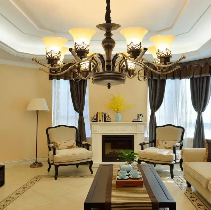 Кованая Железная американская педантная лампа в стиле ретро потолочный