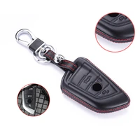 3 buttons stitched leather car remote key cover key fob protection case fit for bmw 5 series g30 g38 f30 f20 x1 x3 x5
