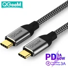 Кабель USB-C QGeeM, в нейлоновой оплетке, PD 60Вт, USB 3.1, для Samsung S9, S8, MacBook Pro