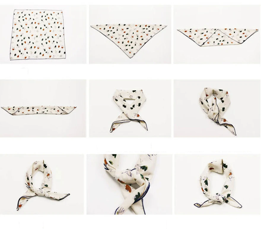 

Light luxury and high quality small square scarf for women versatile decoration Spring, Summer and Autumn scarves 50*50cm