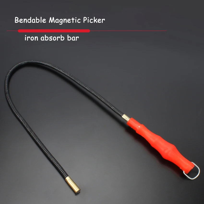 

600mm Bending Strong Magnetic Rod Metal Picker Flexible Shaft Auto Repairing Tools Magnetic Absorb Picker Screws Pickups Sucker