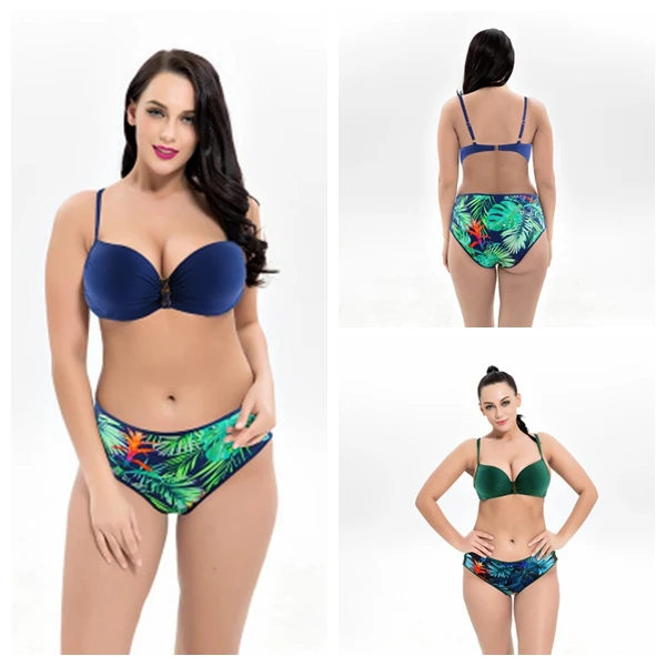 

Купальник размера плюс 6XL 2020, Женский бразильский комплект бикини пуш-ап с низкой талией, купальный костюм, большие размеры 5XL, ретро бикини
