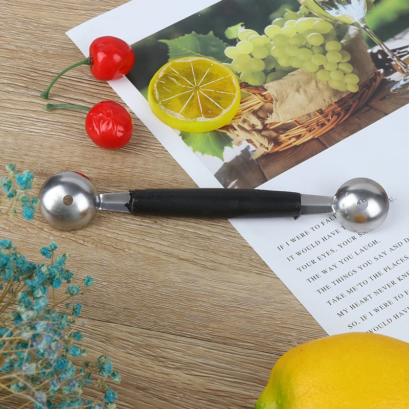 Двухсторонняя ложка из нержавеющей стали для арбуза канталупа фруктов салата