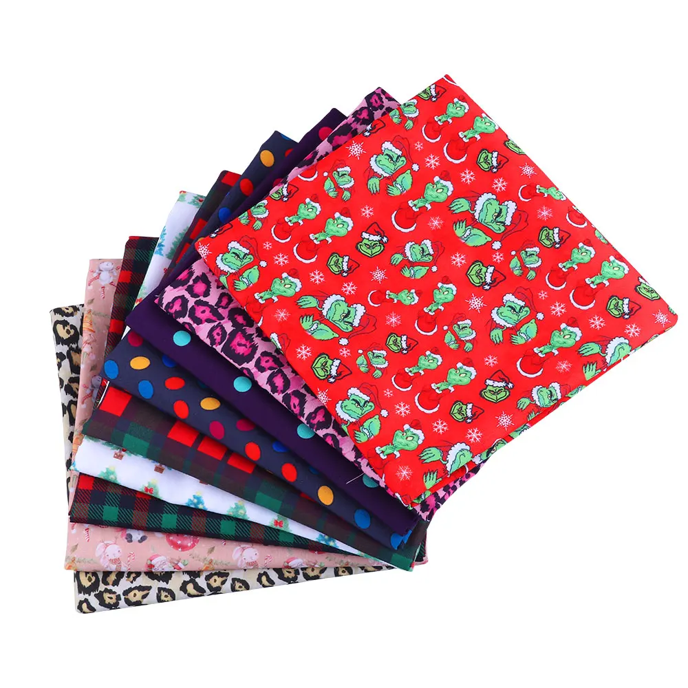 

50 * 140Cm Christmas Pattern Polyester Cotton Fabric Patchwor Printed For Tissue Kids Home Textile For Sewing Doll Dress Curtain