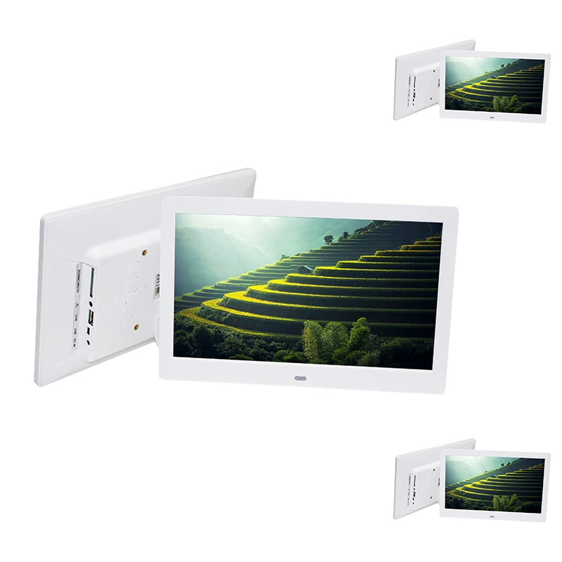 

10.1 Inch HD Digital Picture Frame 1024X600 Music Video Clock Calendar Display Electronic Album Photo White