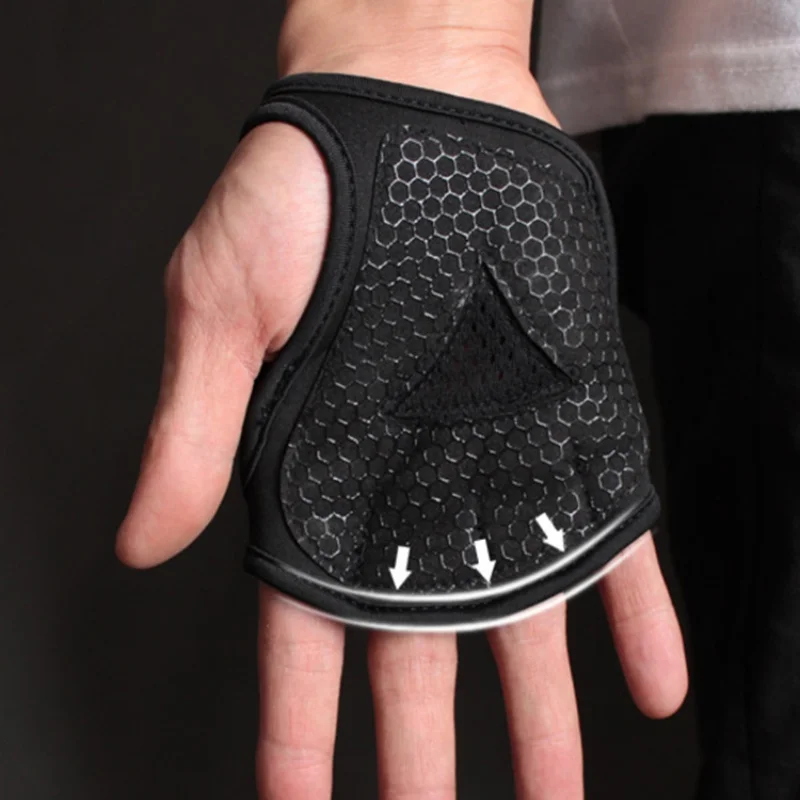 New Arrival Gym Fitness Gloves Hand Palm Protector Bodybuilding Workout Power Weight Lifting Training Dumbbell Grips Pads | Спорт и