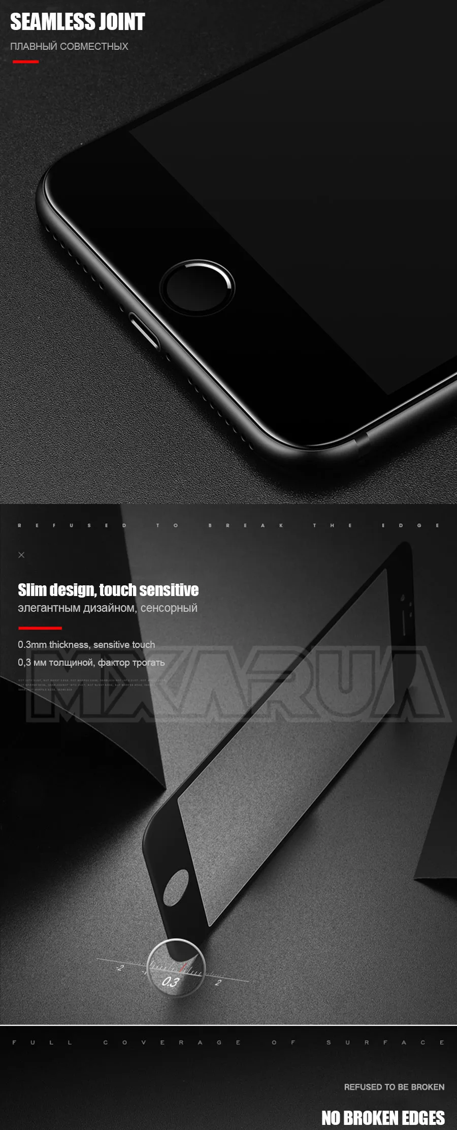 100D полное покрытие из закаленного стекла на iPhone 6 6s 7 8 Plus Защитная пленка для экрана iPhone 11 Pro X XR XS Max защитное стекло