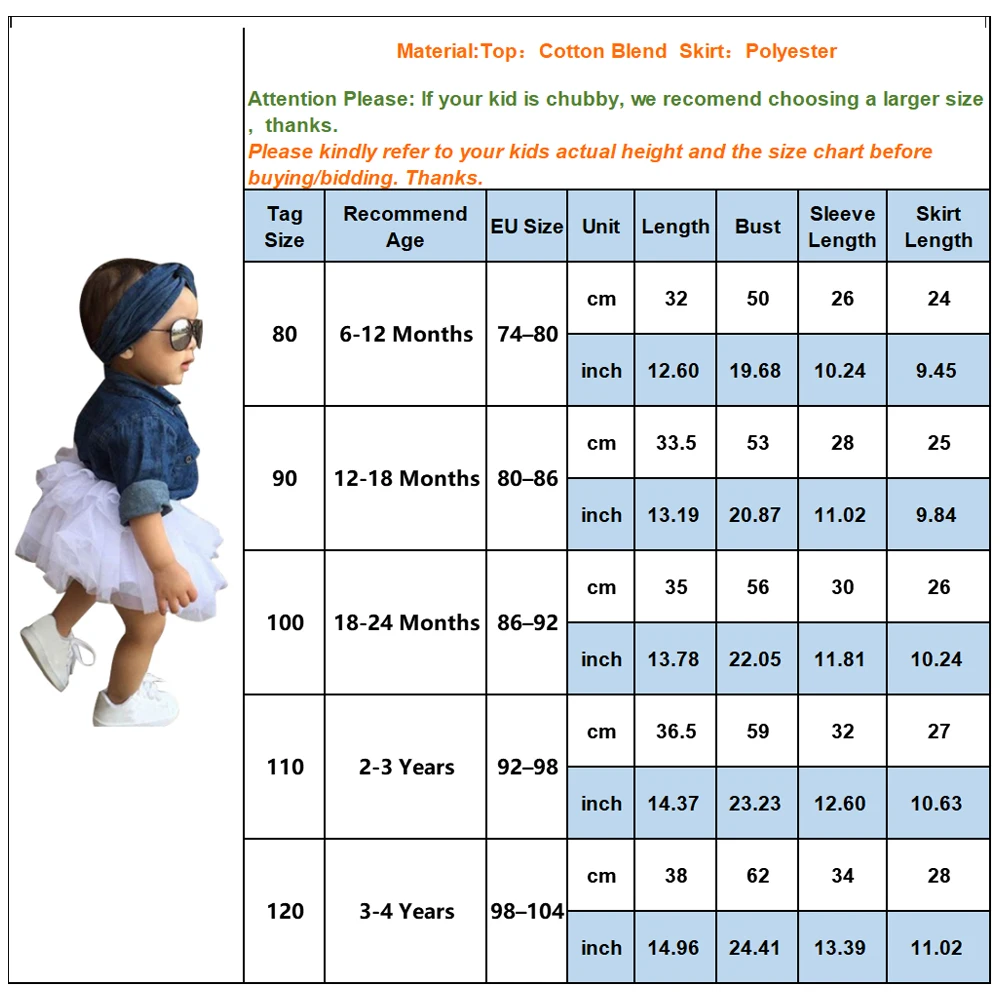2019 новые комплекты из 2 предметов Одежда для маленьких девочек Джинсовая рубашка