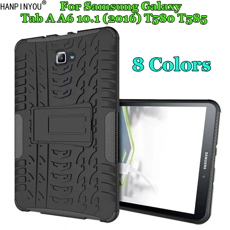for samsung galaxy tab a a6 10 1 2016 dazzle shockproof soft silicone hard plastic dual armor back case stand holder cover free global shipping