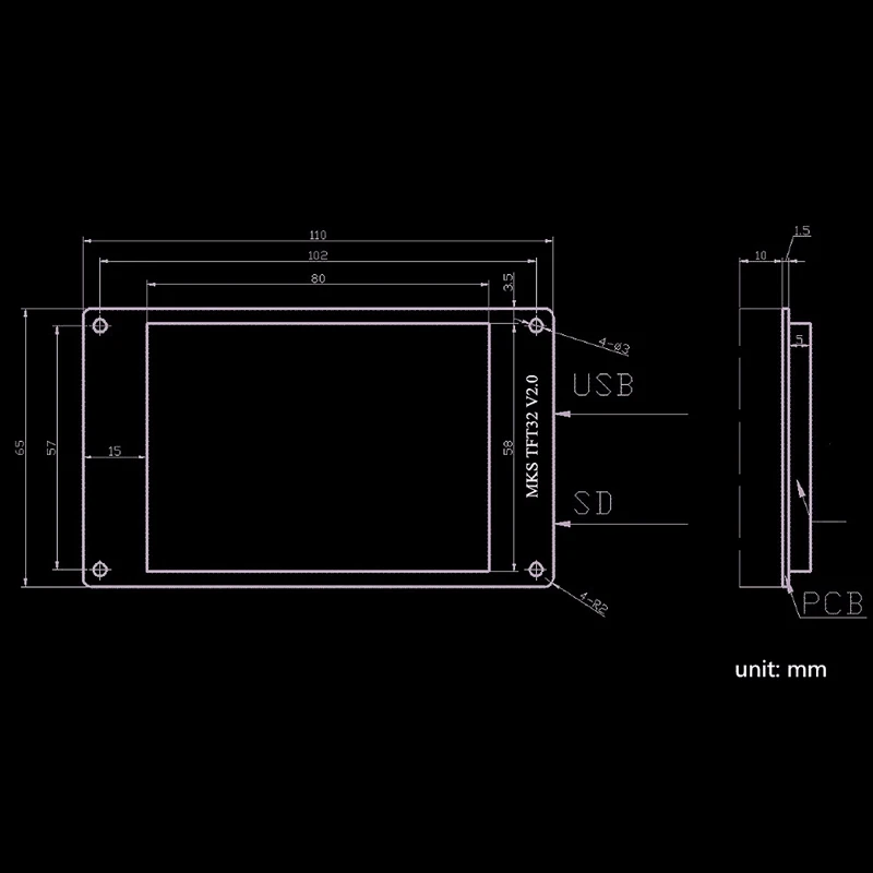 Makerbase 3,2 дюймов 3d принтер контактный экран умный контроллер дисплей MKS TFT32 Поддержка приложения/Bluetooth/Монтаж/многоязычный