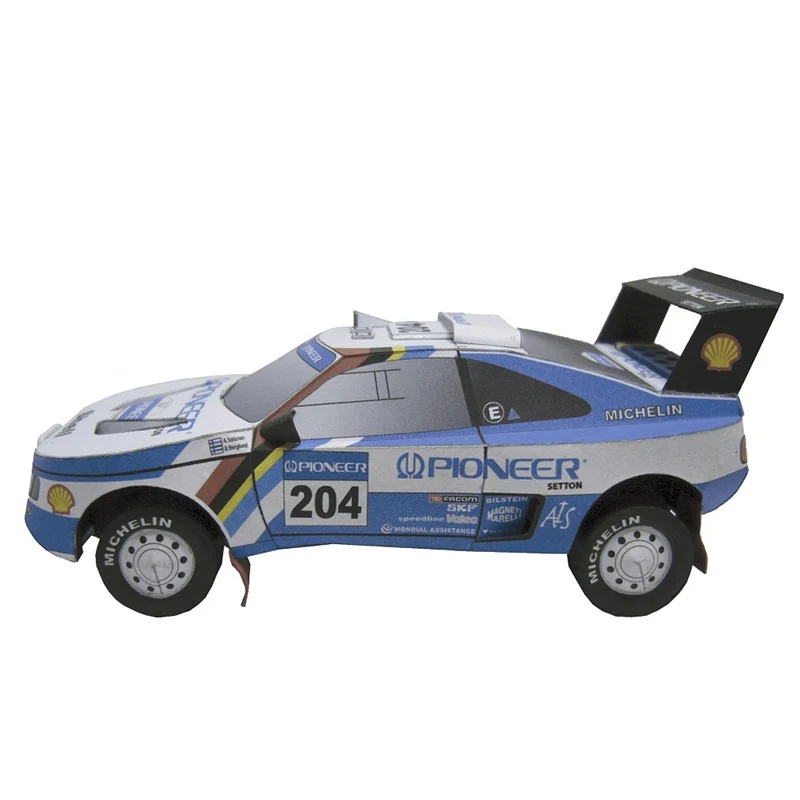 Peugeot 405 T16 1989 Blue 1:32 Dakar Rally Racing Car Origami Art 3D Paper Model Papercraft DIY Adult Handmade Craft Toys ZX-032 | Игрушки и
