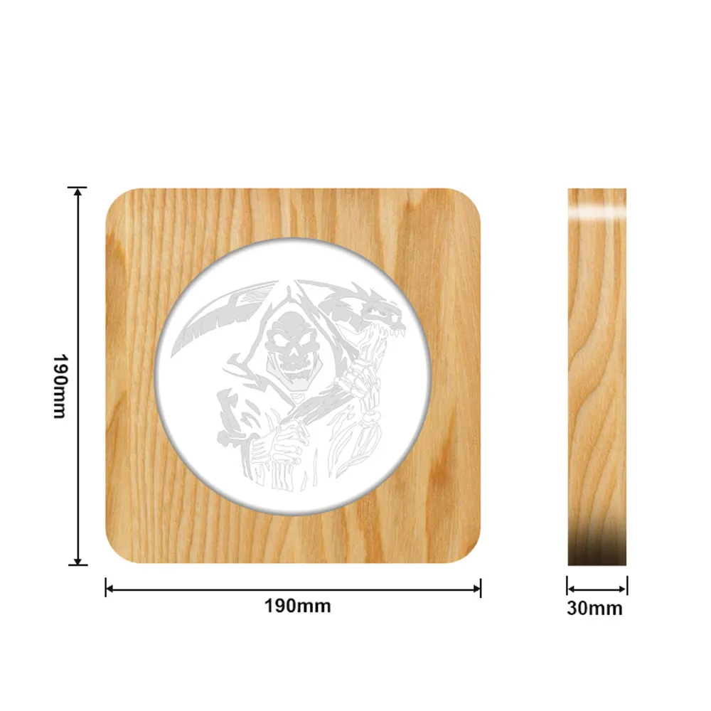 Привидение нож для переноски 3D Светодиодная лампа акриловый ночной Настольный