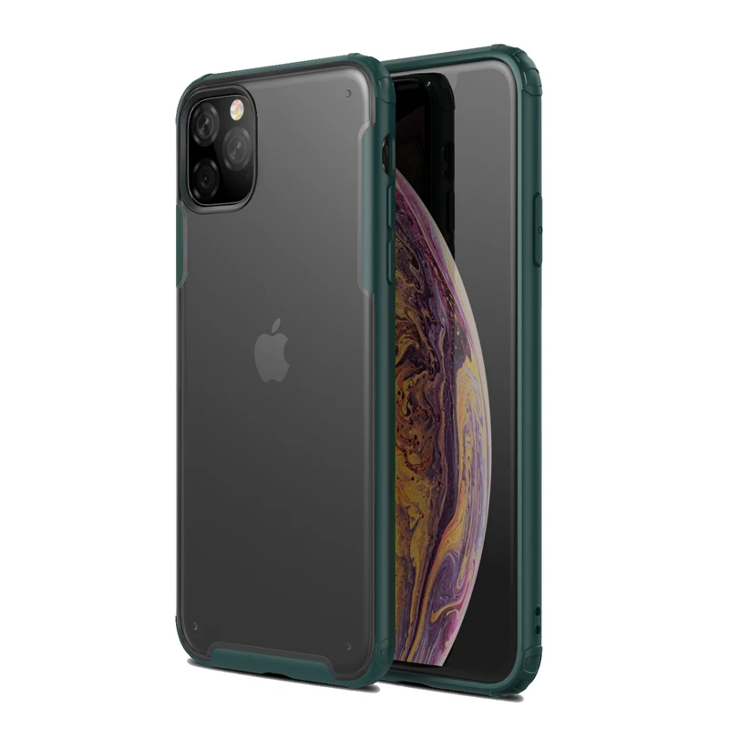 Матовый противоударный защитный чехол для iphone 11 Pro Max прозрачный силиконовый