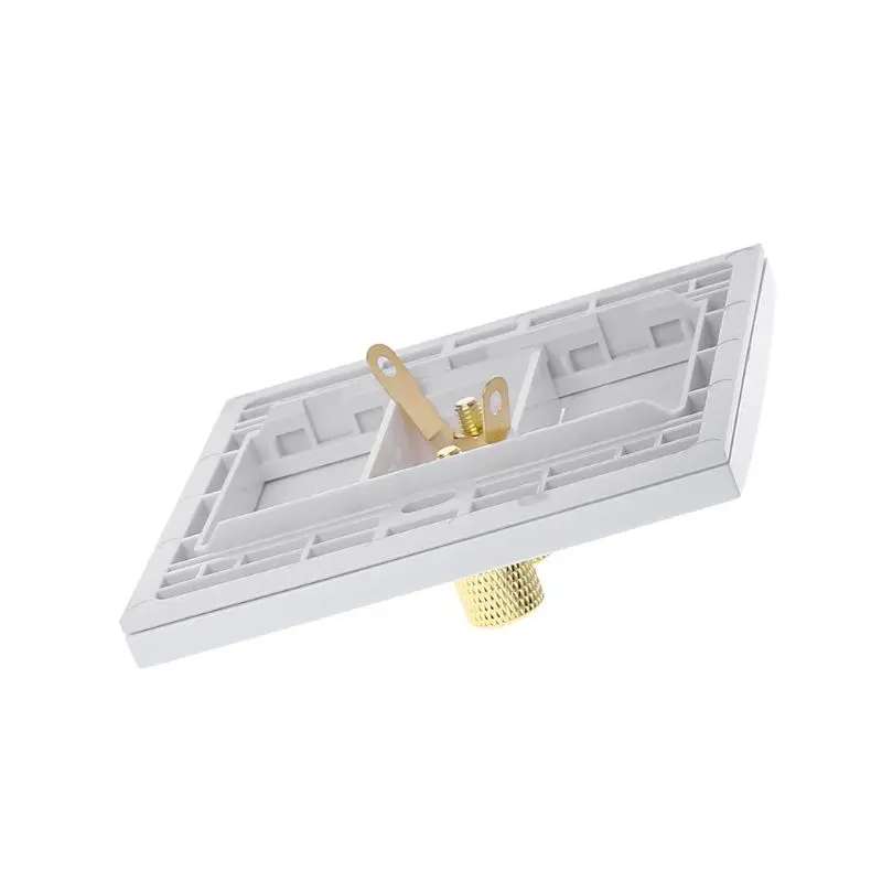 Drop Ship&ampWholesale Audio Panel Terminals 2 Binding Post Left Right Channels Speaker Connector Wall Socket Banana Jack Nov.22 |