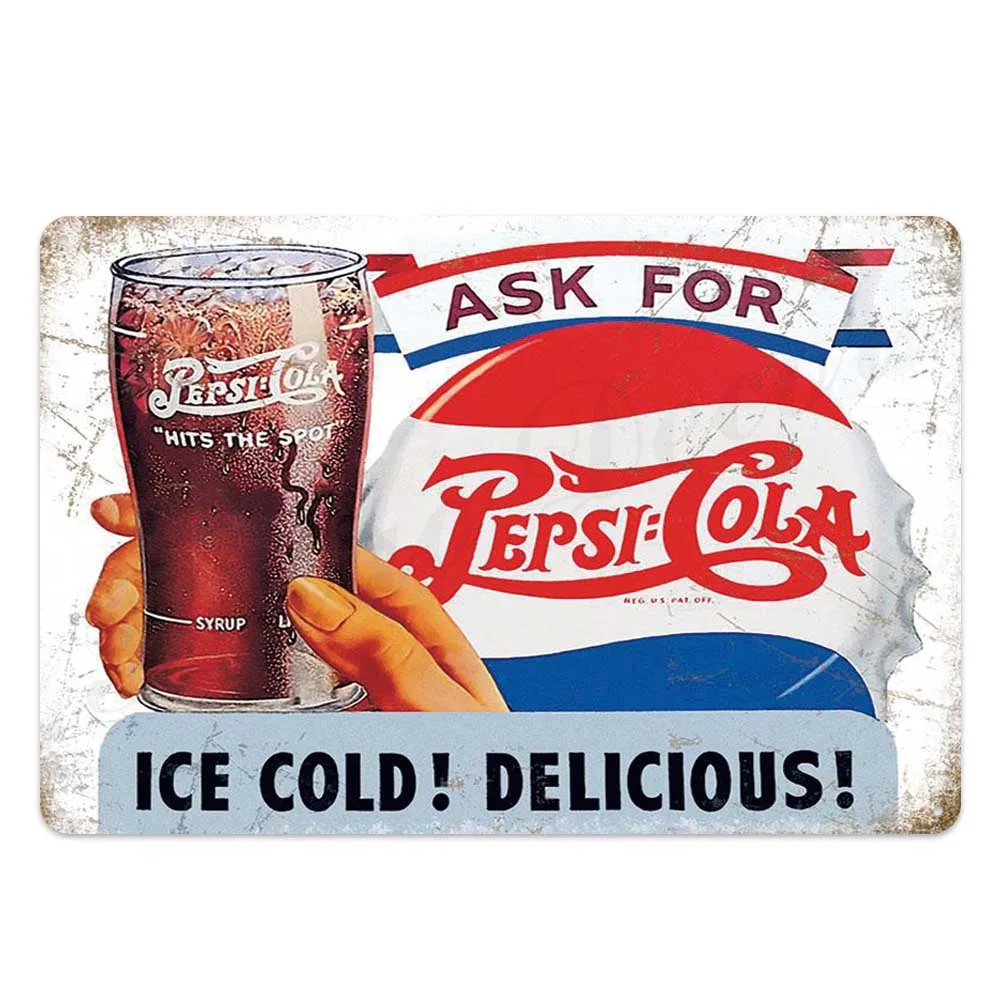 

Cola Vintage Metal Sign Tin Sign Plaque Metal Vintage Retro Signs Wall Decor For Bar Pub Club Man Cave Metal Poster