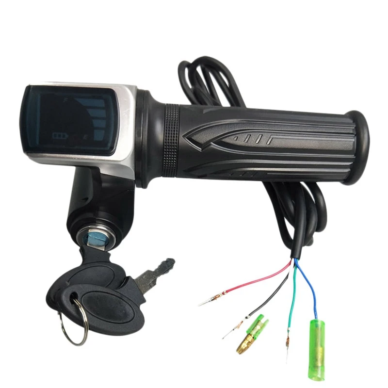 

60V Electric Scooter Speed Controller Handlebar Throttle Handle with LCD Display Power Indicator