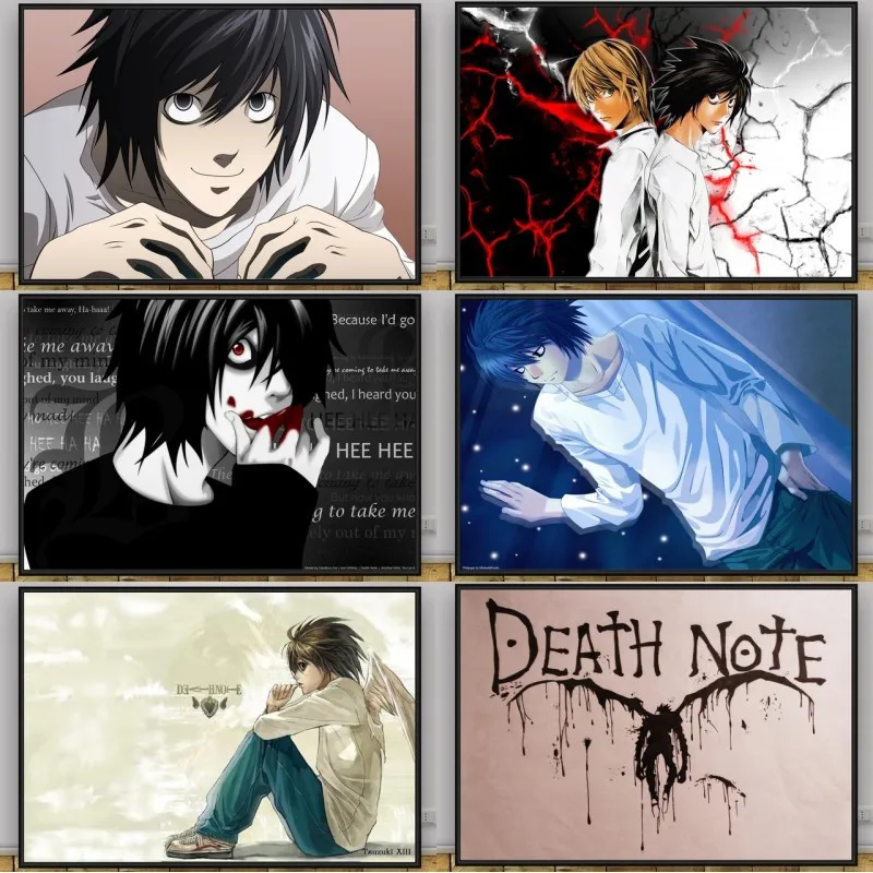 

Canvas Painting Wall Art Nordic Wall Picture for Boys Bedroom Living Room Decor Vintage/retro Anime Death Note Poster and Print