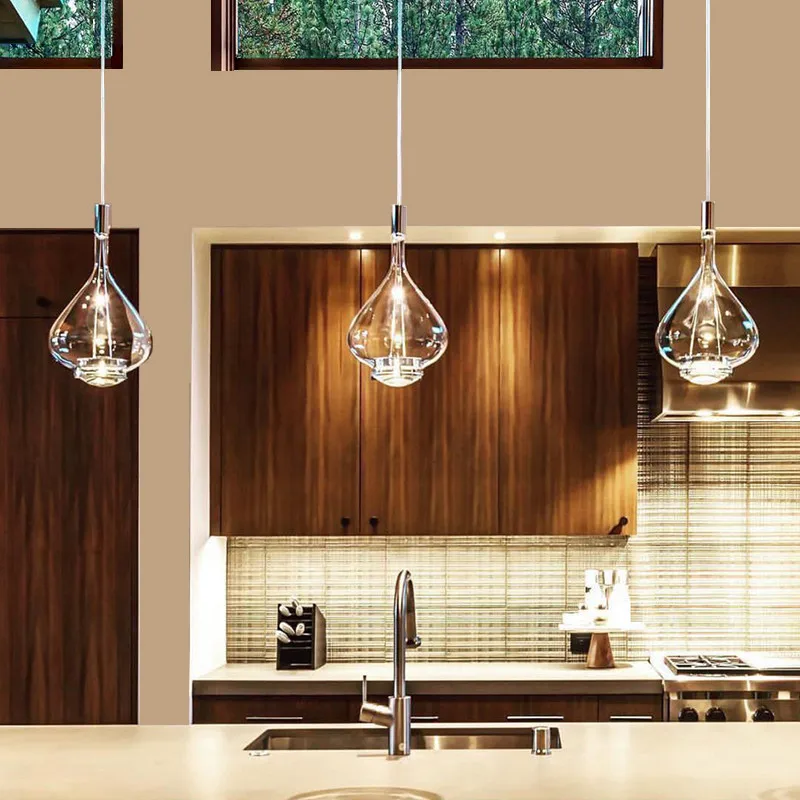 Goede Restaurant Led Kroonluchter Bar Cafe Hanglamp Slaapkamer Verlichting Minimalistische Kunst Glas Eetkamer Opknoping Lichten