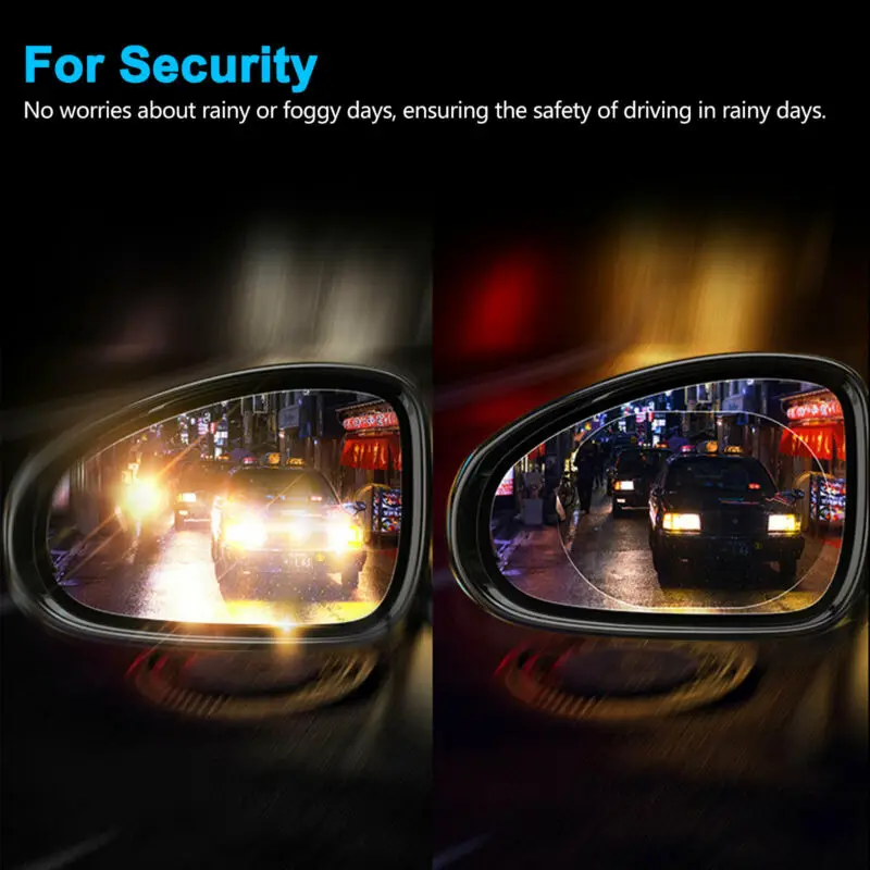 

Transparent Anti-fog Protective Film 4PCS Replaces Car Rearview Mirror