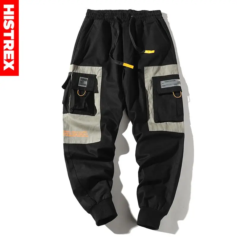 HISTREX 100 Cotton Harem Pockets Baggy Men Pant Work ClothesFamous Tatical Fashion Classic For Male Clothing Motorcycle HZ1B1# | Мужская