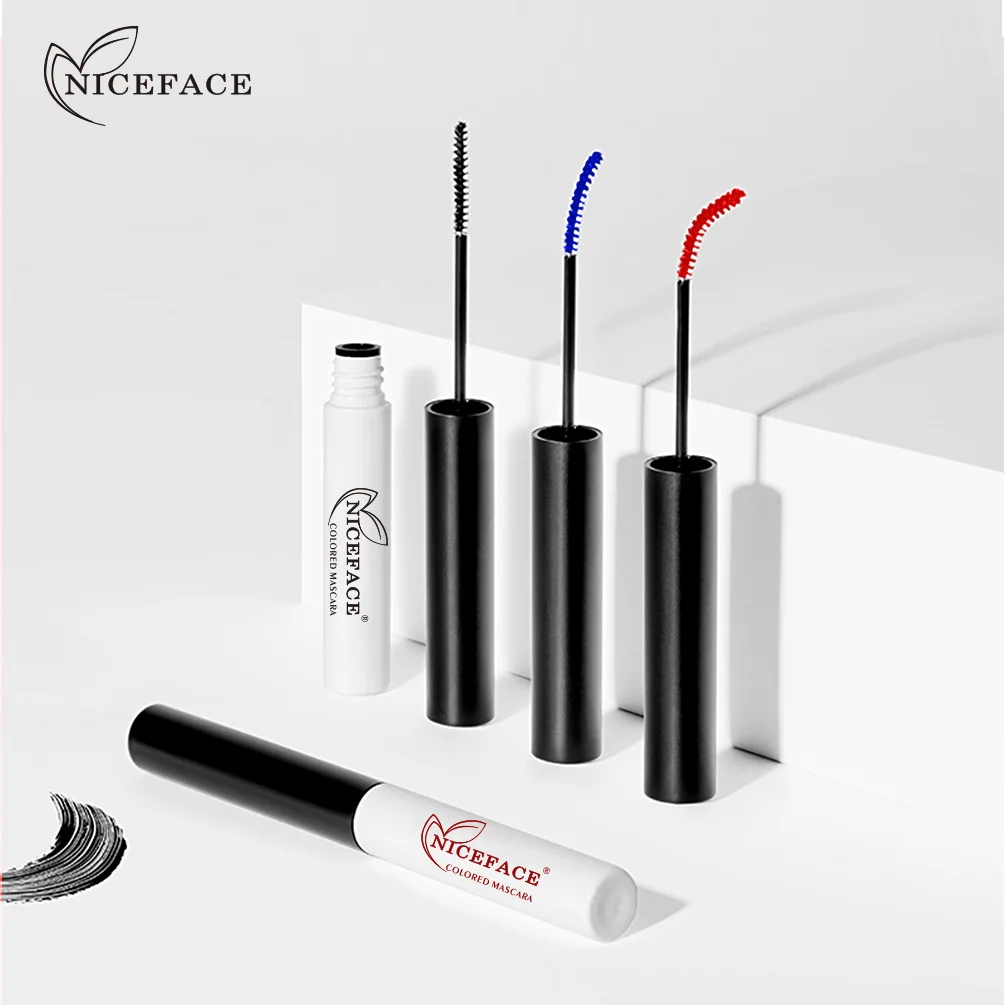 Professional Makeup 7 Color Mascara Waterproof Fast Dry Eyelashes Curling Lengthening Eye Lashes Blue Purple |