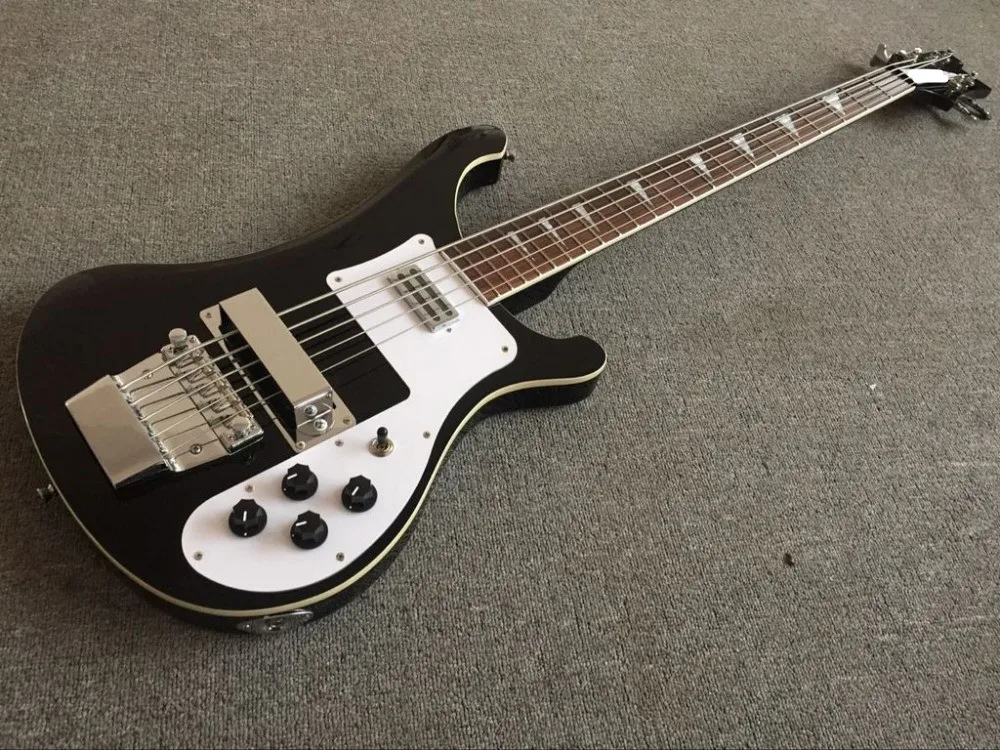 Новинка 2018 года фабрика и черная вставка Rickenback 4003 fireglo электрические басы 5