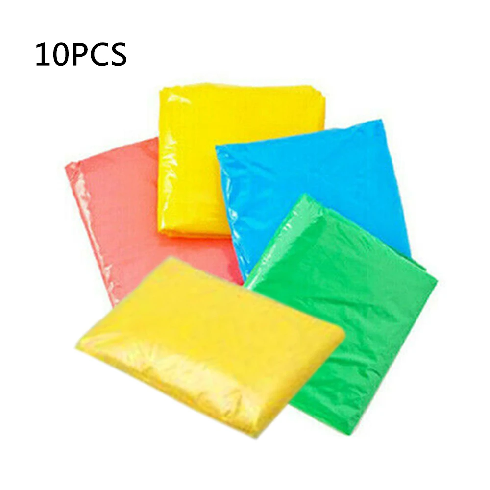 Одноразовый дождевик унисекс для взрослых 5/10 шт. непромокаемое пончо с капюшоном