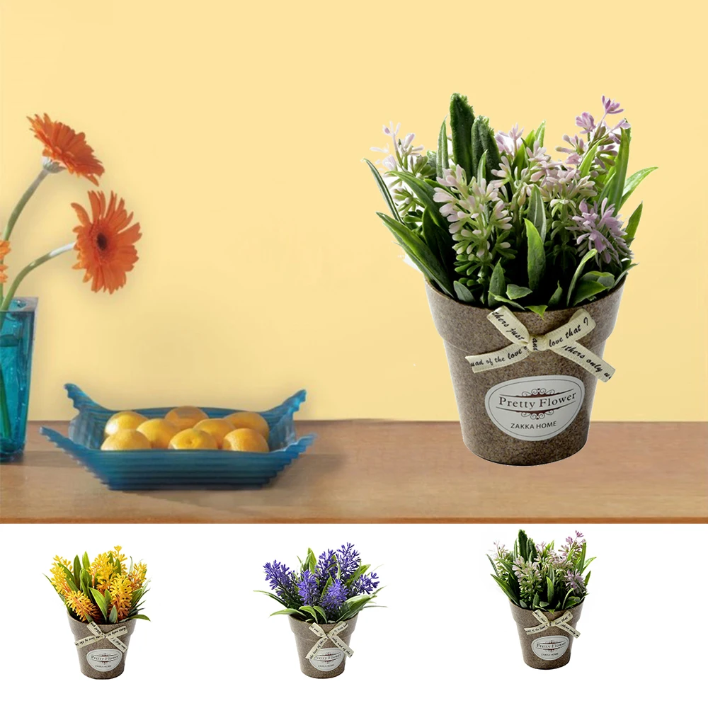 Искусственные цветы лаванды Мини искусственные растения Свадебный Цветочный