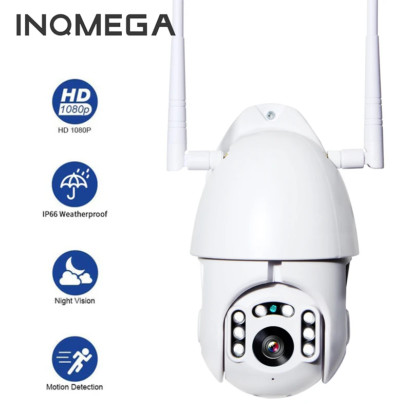 Купольная PTZ камера INQMEGA 1080P Wi Fi беспроводная наружная 2 МП|Камеры видеонаблюдения|