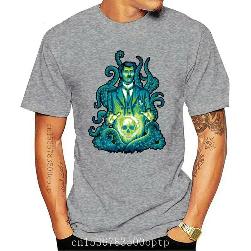 

Дизайнерские топы, футболки с черепом для мужчин, футболка с рисунком все любит любовкрафт, готические футболки с коротким рукавом и графич...