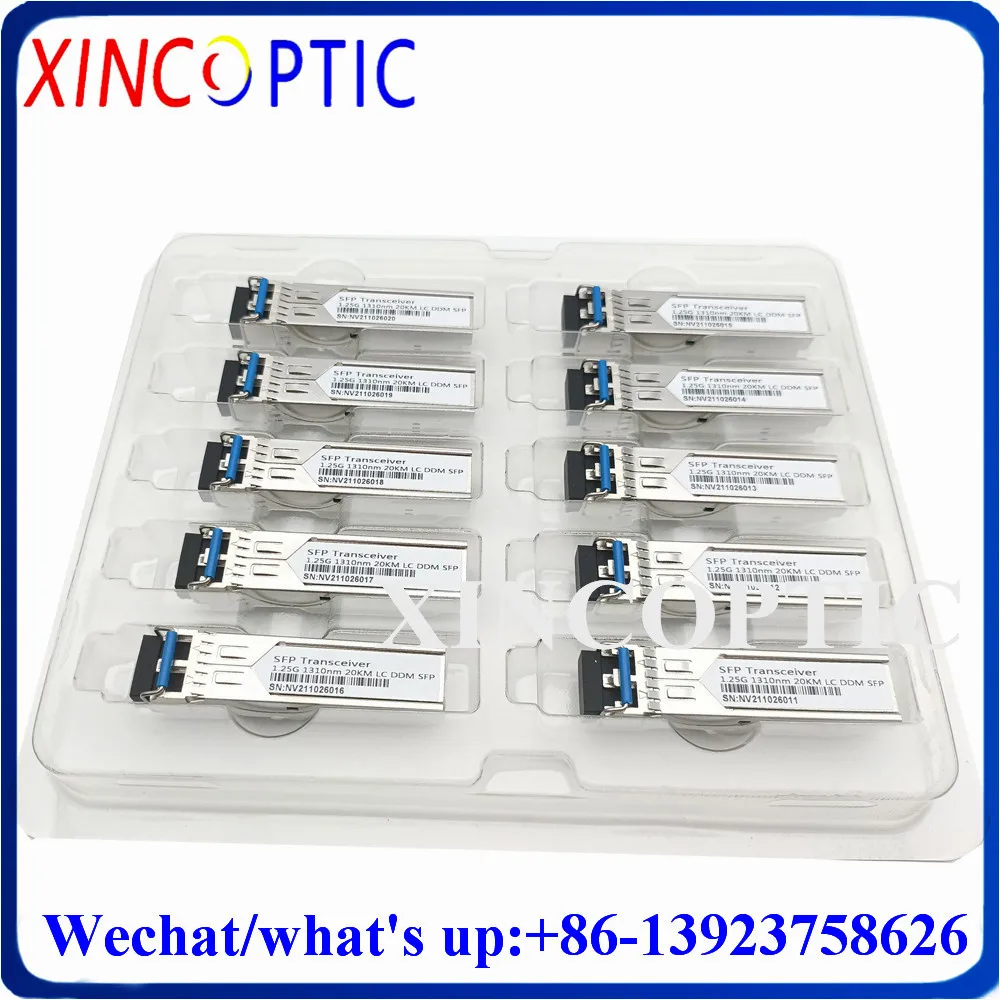20 шт. бесплатная доставка Φ 1 25 base-lx Гбит/с дуплексный двойной LC G нм км модуль