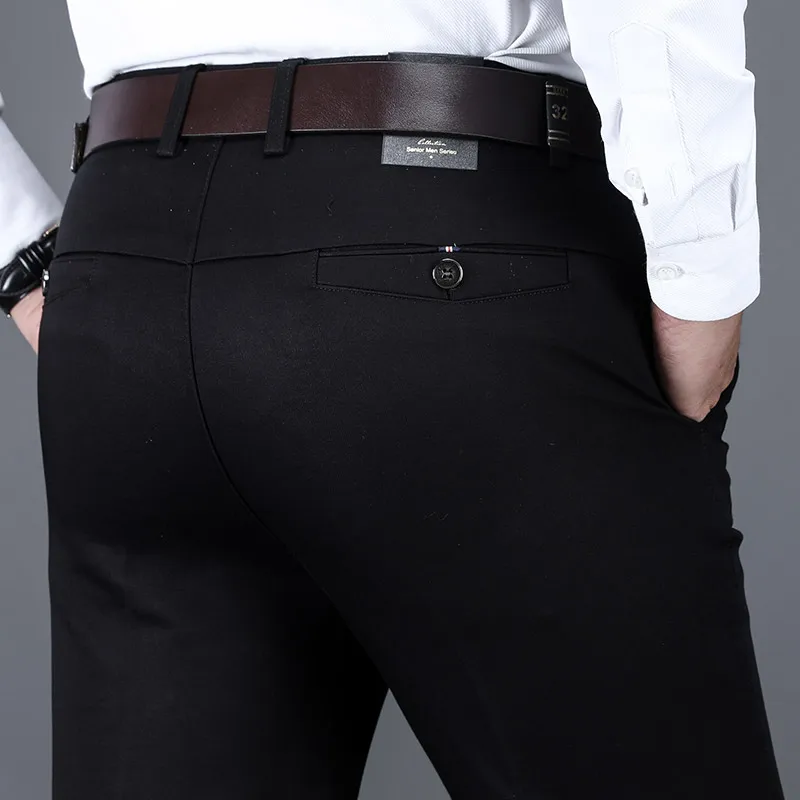 

Men'S Pants Pant Trousers Casual Classic Mens Motorcycle Luxury High Quality Straight 2021 Business Length Man New Clothing Men