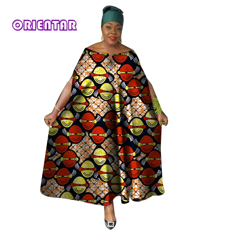 Повседневные африканские платья для женщин Макси Платье с Африканским восковым