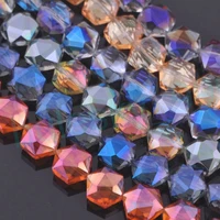 12mm 16mm 20mm 22mm loose hexagon faceted crystal glass crafts beads for jewelry making diy